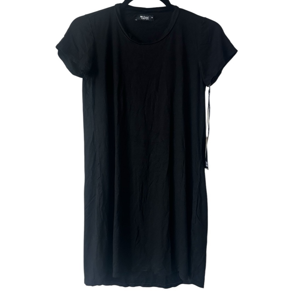 Michael Lauren | Revolve | Black Short Sleeve Shirt Dress Size XS NWT
